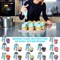 47 Pcs Russian Piping Tips Set, 12 Flower Frosting Nozzles Icing Tips for Cake Decorating Tips Kit, Baking Supplies for Cookie Cupcake, 2 Leaf Piping Tips 2 Couplers 30 Pastry Baking Bags YLYL